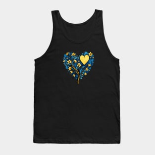 Floral heart tree, painting style Tank Top